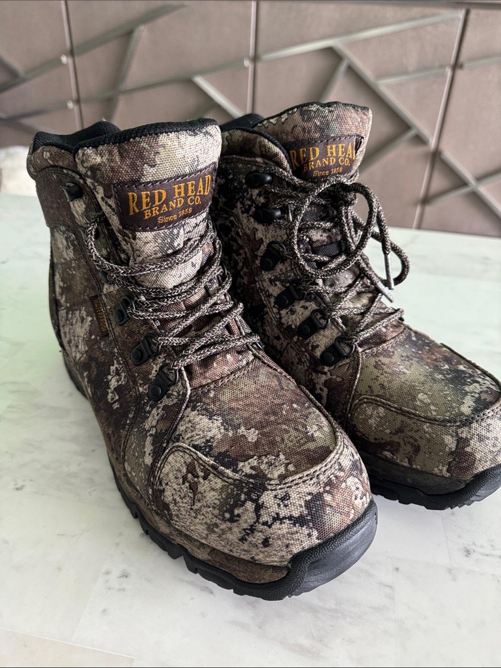 RedHead Men's Camouflage Hunting Boots in Brown and Green
